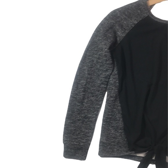 Fabletics Sophia Tie Front Marled Sweatshirt - Picture 5 of 8